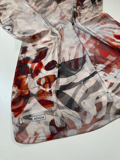 Foulard Crépe Plisser Satiné Imprimée Harmonie