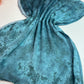 Foulard crépe plissé satiné imprimé lune