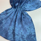 Foulard crépe plissé satiné imprimé lune