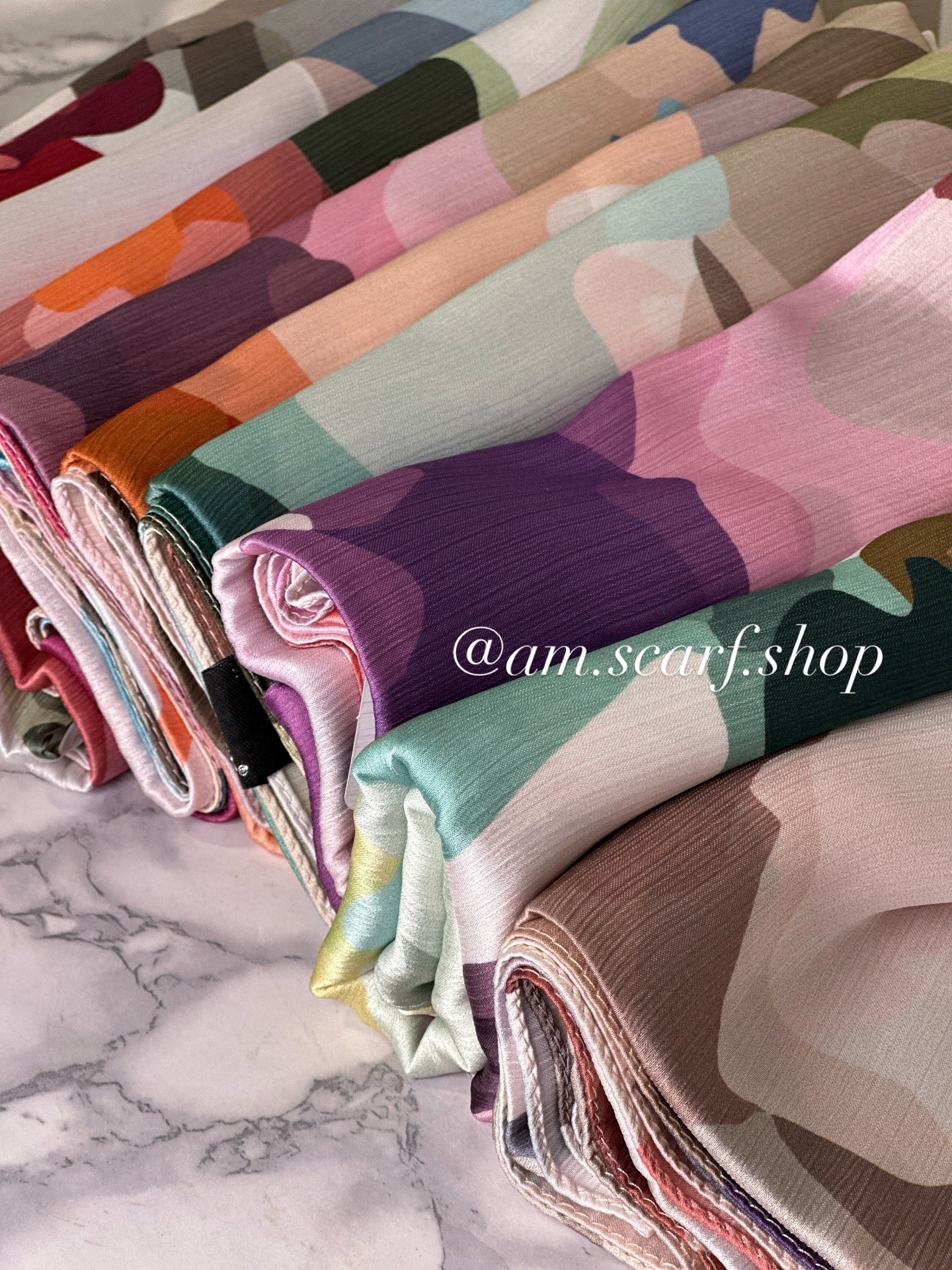 Foulard Crépe Plisser Satiné Imprimée FLORAL