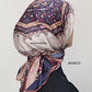 Foulard carré satin modéle 01