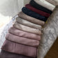 Foulard crèpe plissée satiné uni