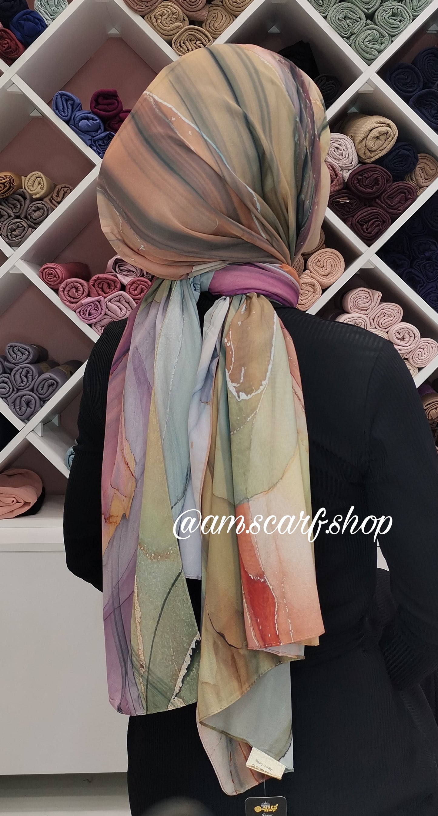 Foulard Chiffon Modéle MARBRÉ