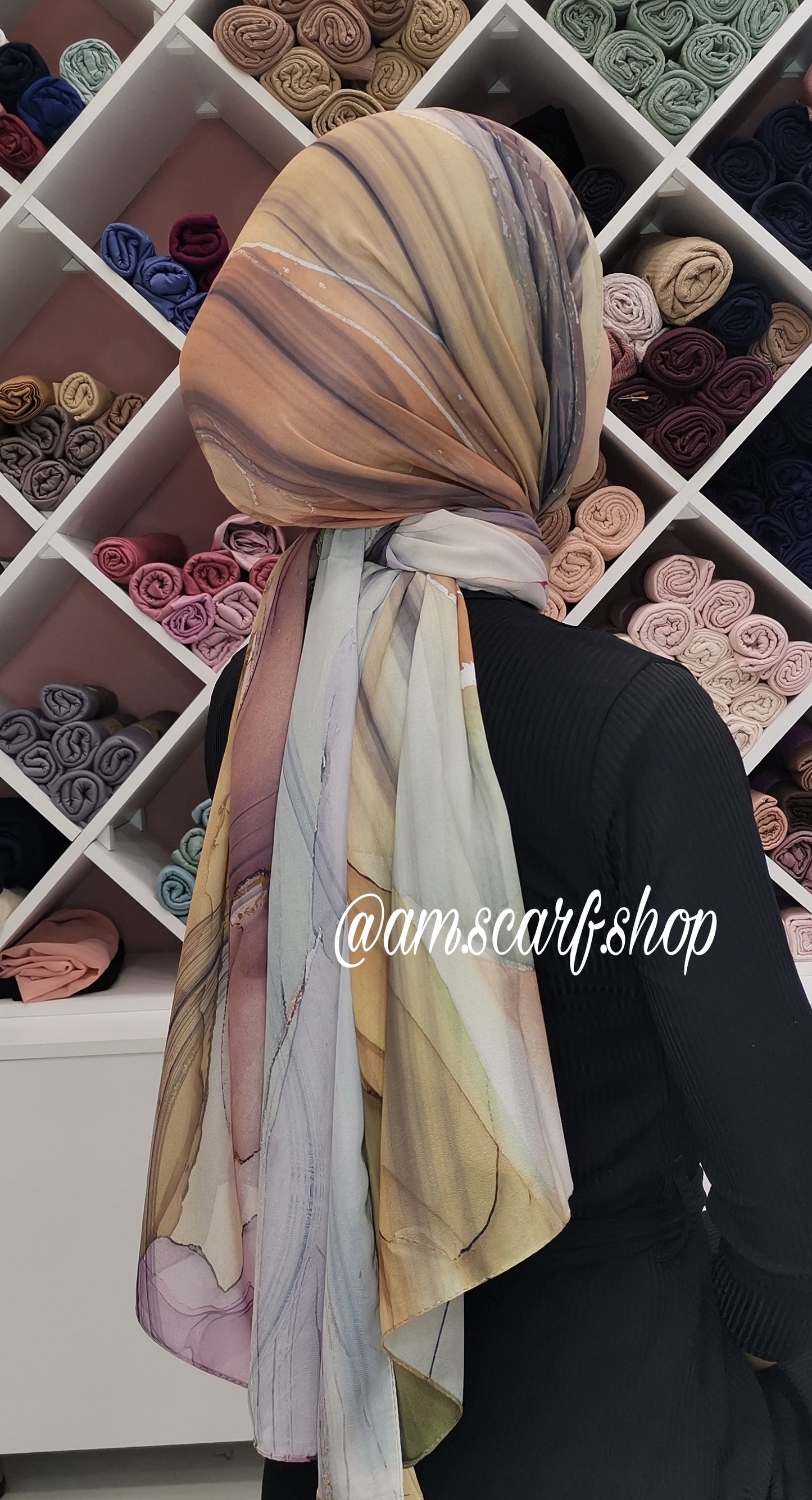 Foulard Chiffon Modéle MARBRÉ