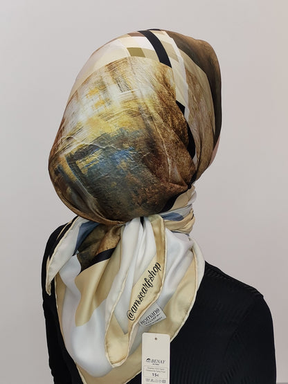 Foulard carré satin modéle 07