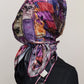 Foulard carré satin modéle 08